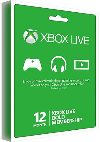xbox one gold 12 month membership